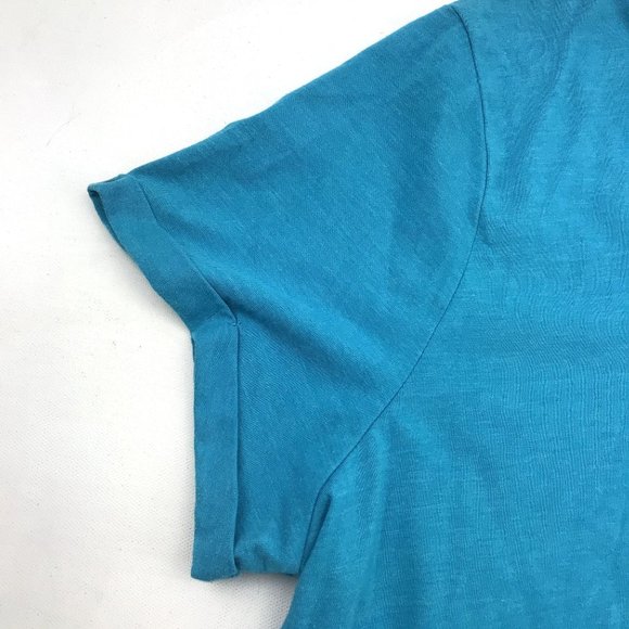Just My Size Womens Blue V-Neck Short Sleeve T-Shirt 2X 18W/20W - Picture 3 of 6